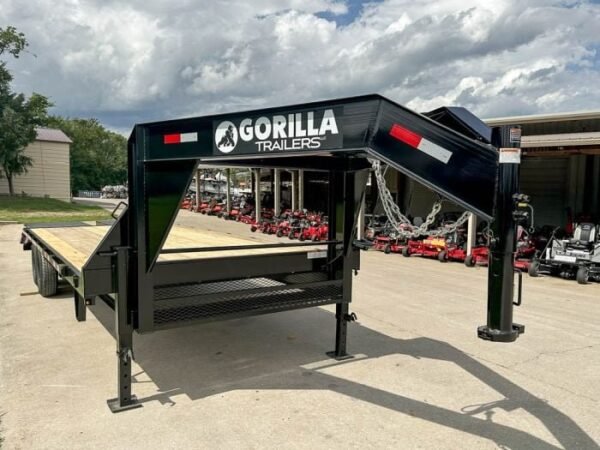 8.5×25 IBeam Gooseneck Deckover Trailer (2) 7K Axles King Kong Ramps - Image 8