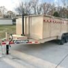7×16 Gorilla Tan Telescopic IBeam Dump Trailer 4ft Sides (2) 7K Axles - Image 2