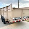 7×16 Gorilla Tan Telescopic IBeam Dump Trailer 4ft Sides (2) 7K Axles - Image 5