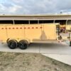7×16 Gorilla Tan Telescopic IBeam Dump Trailer 4ft Sides (2) 7K Axles - Image 7