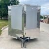 7×14 Enclosed V-Nose Trailer Silver with Ladder Racks (2) 3,500lb Axles Storage - Image 2