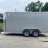 7×14 Enclosed V-Nose Trailer Silver with Ladder Racks (2) 3,500lb Axles Storage - Image 4