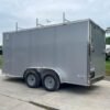 7×14 Enclosed V-Nose Trailer Silver with Ladder Racks (2) 3,500lb Axles Storage - Image 5
