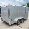 7×14 Enclosed V-Nose Trailer Silver with Ladder Racks (2) 3,500lb Axles Storage - Image 7