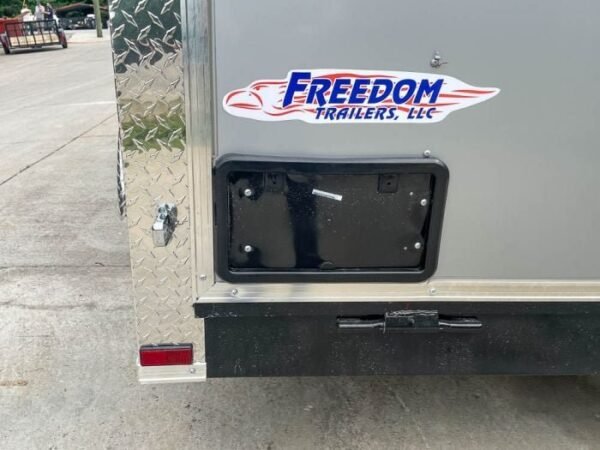 7×14 Enclosed V-Nose Trailer Silver with Ladder Racks (2) 3,500lb Axles Storage - Image 9