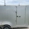 7×14 Enclosed V-Nose Trailer Silver with Ladder Racks (2) 3,500lb Axles Storage - Image 12