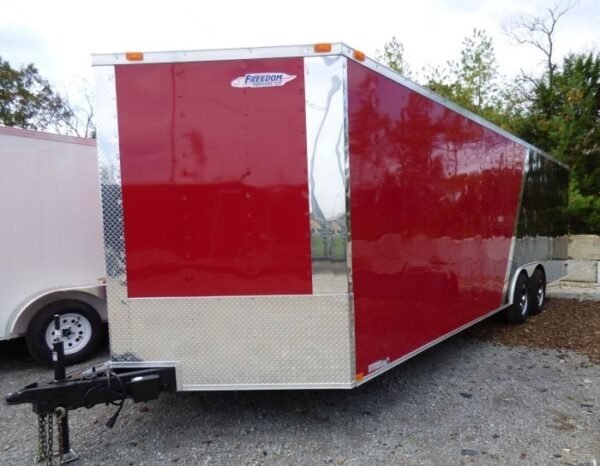Enclosed Trailer 8.5’x24′ Red & Black Equipment Hauler Storage - Image 9