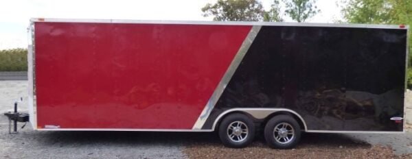 Enclosed Trailer 8.5’x24′ Red & Black Equipment Hauler Storage - Image 8