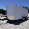 7×14 Enclosed Trailer White V-Nose Ladder Racks (2) 3500lb Axles Storage - Image 7