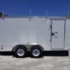 7×14 Enclosed Trailer White V-Nose Ladder Racks (2) 3500lb Axles Storage - Image 6