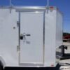 7×14 Enclosed Trailer White V-Nose Ladder Racks (2) 3500lb Axles Storage - Image 4