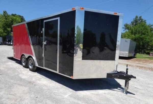 Enclosed Trailer 8.5’x18′ Red & Black – Car Hauler Storage - Image 7