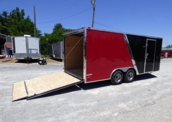 Enclosed Trailer 8.5’x18′ Red & Black – Car Hauler Storage - Image 5