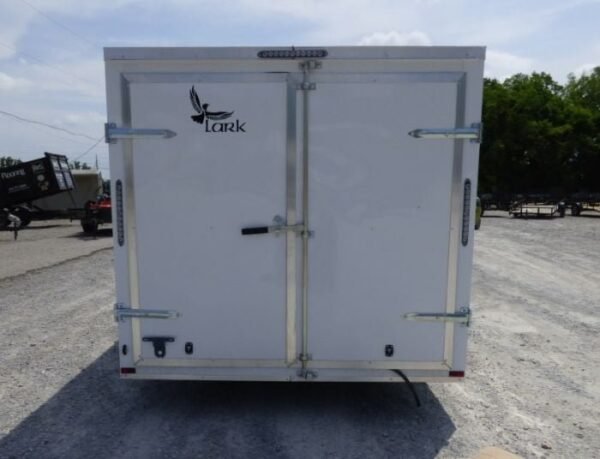 Enclosed Trailer 7’x12′ 3500 lb Axle V-Nose W/ Barn Doors Storage - Image 11