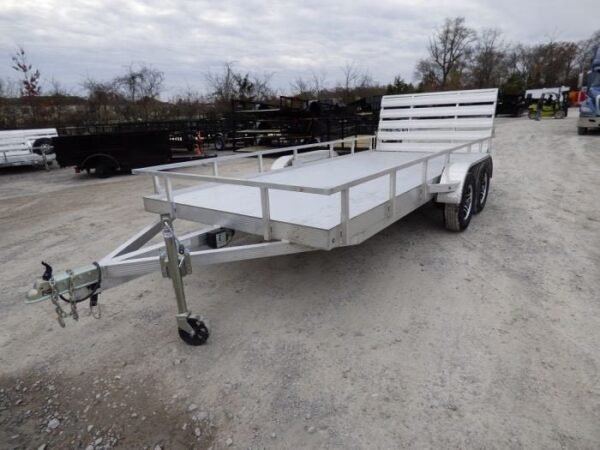 6.4′ x 16′ All Aluminum Utility Trailer Dual Axle Straight Deck - Image 2