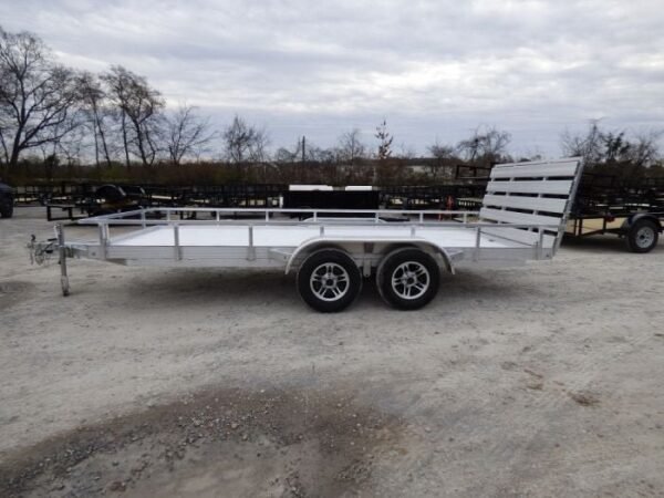6.4′ x 16′ All Aluminum Utility Trailer Dual Axle Straight Deck - Image 4