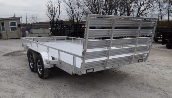 6.4′ x 16′ All Aluminum Utility Trailer Dual Axle Straight Deck - Image 6