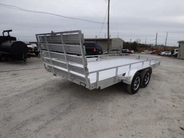 6.4′ x 16′ All Aluminum Utility Trailer Dual Axle Straight Deck - Image 7