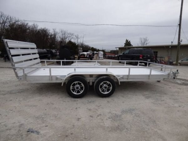 6.4′ x 16′ All Aluminum Utility Trailer Dual Axle Straight Deck - Image 13
