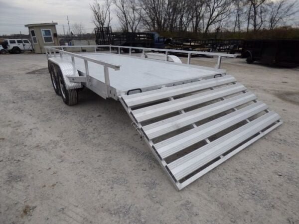 6.4′ x 16′ All Aluminum Utility Trailer Dual Axle Straight Deck - Image 5