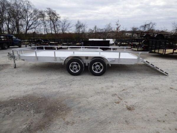 6.4′ x 16′ All Aluminum Utility Trailer Dual Axle Straight Deck - Image 3