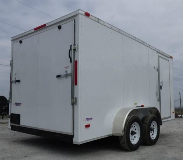 Enclosed Trailer 7’x14′ White – V-Nose Lawn Mower Cargo Trailer Storage - Image 4