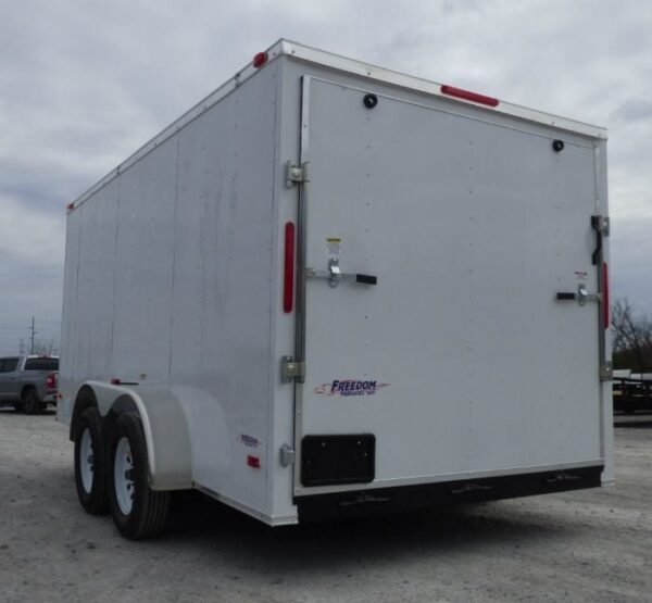 Enclosed Trailer 7’x14′ White – V-Nose Lawn Mower Cargo Trailer Storage - Image 7