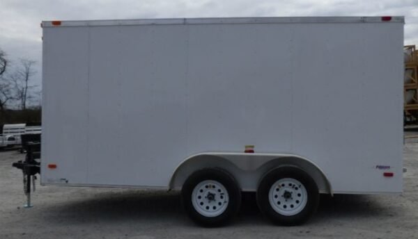 Enclosed Trailer 7’x14′ White – V-Nose Lawn Mower Cargo Trailer Storage - Image 9