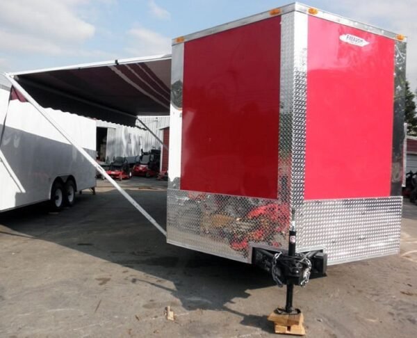 Enclosed Trailer 8.5’x24′ Red – ATV Car Bike Equipment Hauler Storage