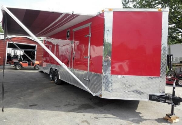 Enclosed Trailer 8.5’x24′ Red – ATV Car Bike Equipment Hauler Storage - Image 6