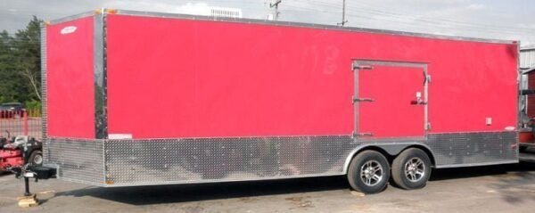 Enclosed Trailer 8.5’x24′ Red – ATV Car Bike Equipment Hauler Storage - Image 3