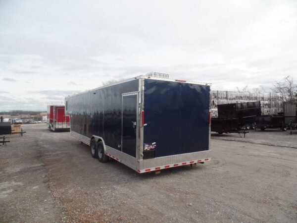 Enclosed 8.5×36′ Custom Indigo Blue Goose-Neck Trailer Storage - Image 5