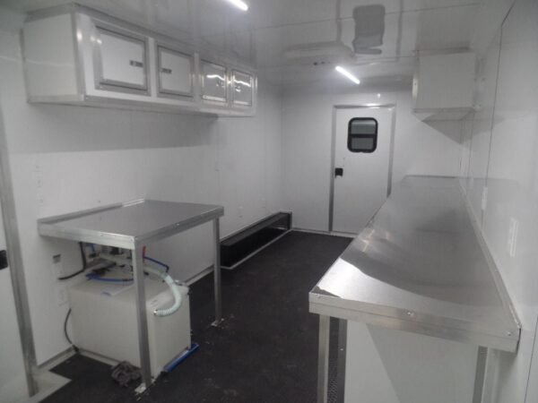 Enclosed 8.5×36′ Custom Indigo Blue Goose-Neck Trailer Storage - Image 4