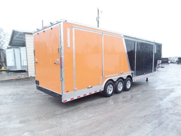 Black/Orange 8.5×36′ Goosneck Enclosed Trailer Storage - Image 6