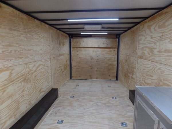 Enclosed 8.5×28 Med. Charcoal Equipment Trailer Storage - Image 5