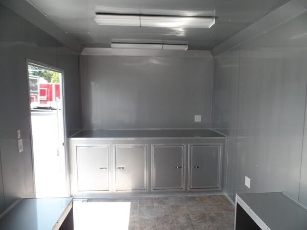 Custom Enclosed Trailer 8.5 X 24 White Storage - Image 6
