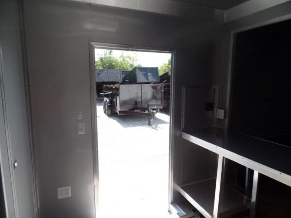 Custom Enclosed Trailer 8.5 X 24 White Storage - Image 2