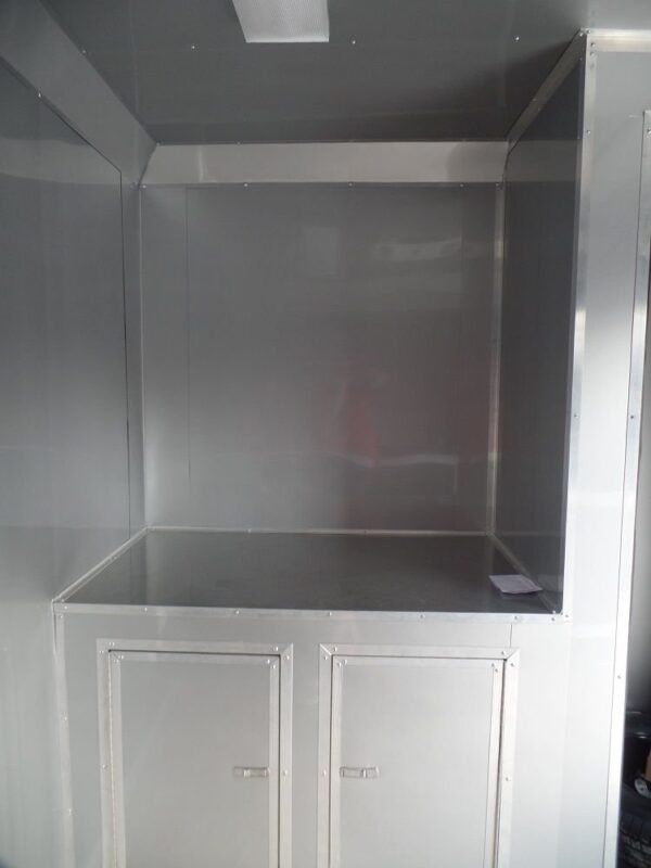 Custom Enclosed Trailer 8.5 X 24 White Storage - Image 3