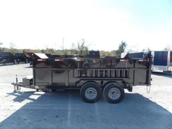 Hydraulic Dump Trailer 7×14 Landscape Equipment 3ft Sides - Image 25