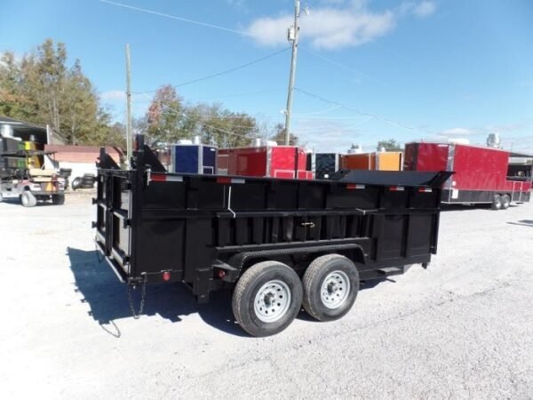 Hydraulic Dump Trailer 7×14 Landscape Equipment 3ft Sides - Image 14
