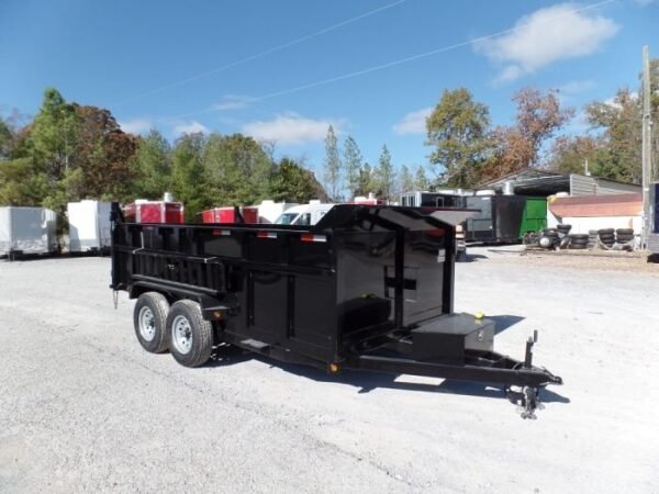 Hydraulic Dump Trailer 7×14 Landscape Equipment 3ft Sides - Image 17