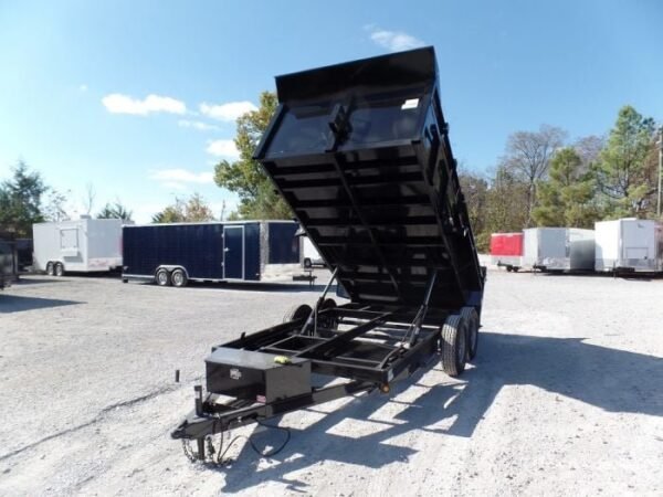 Hydraulic Dump Trailer 7×14 Landscape Equipment 3ft Sides - Image 16