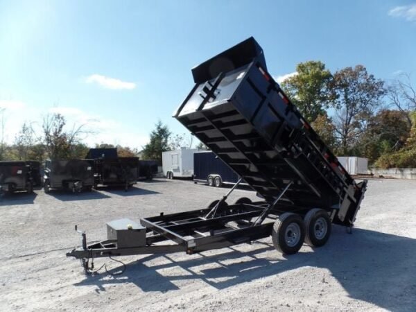 Hydraulic Dump Trailer 7×14 Landscape Equipment 3ft Sides - Image 4