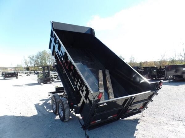 Hydraulic Dump Trailer 7×14 Landscape Equipment 3ft Sides - Image 22