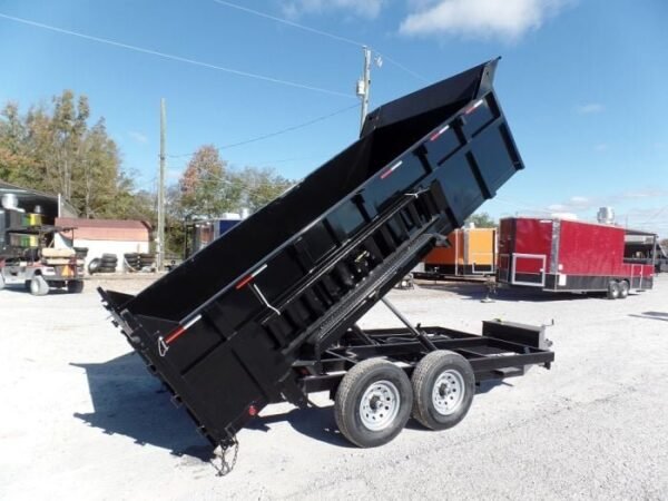 Hydraulic Dump Trailer 7×14 Landscape Equipment 3ft Sides - Image 18