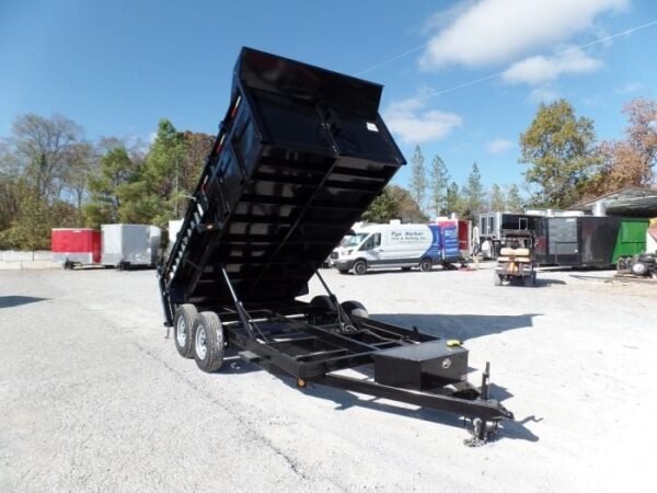 Hydraulic Dump Trailer 7×14 Landscape Equipment 3ft Sides - Image 12