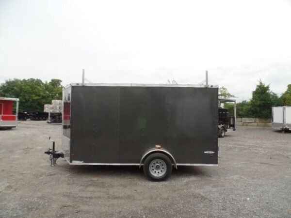 Enclosed Trailer 7’x12′ Single Axle 3500 lbs V-Nose Storage - Image 4